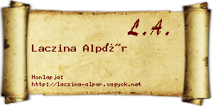 Laczina Alpár névjegykártya